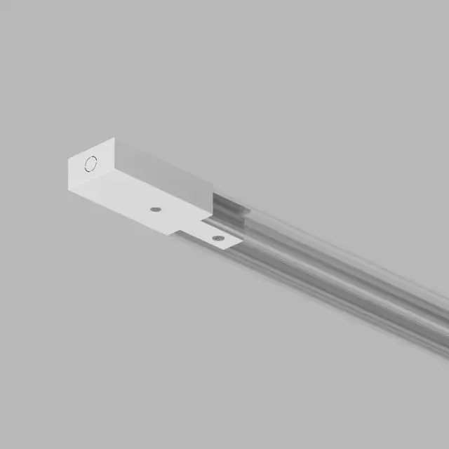 Подвод питания для однофазного шинопровода Denkirs TR1100-WH DK TRACK WHITE (SOLID BASE) | DK ТРЕК БЕЛЫЙ (СОЛИД БЕЙС), ракурс 2
