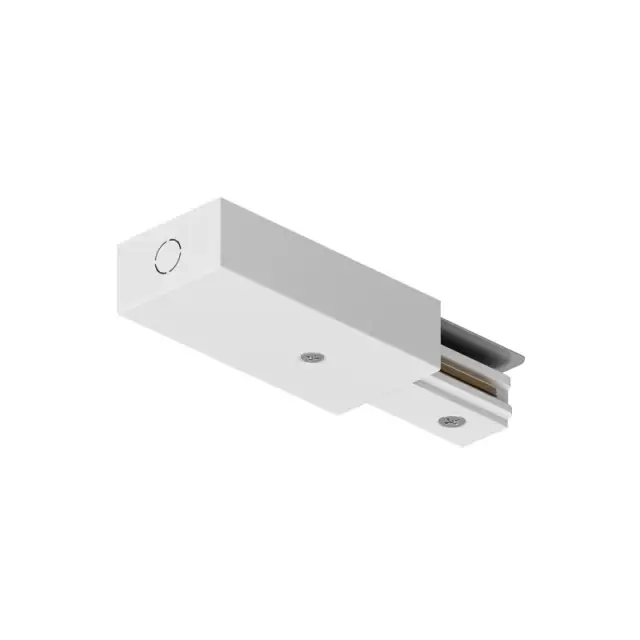 Подвод питания для однофазного шинопровода Denkirs TR1100-WH DK TRACK WHITE (SOLID BASE) | DK ТРЕК БЕЛЫЙ (СОЛИД БЕЙС), ракурс 3