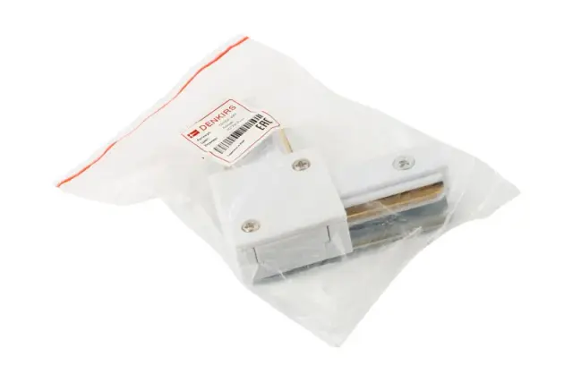 Соединитель для однофазного шинопровода Denkirs TR1102-WH DK TRACK WHITE (SOLID BASE) | DK ТРЕК БЕЛЫЙ (СОЛИД БЕЙС), ракурс 3