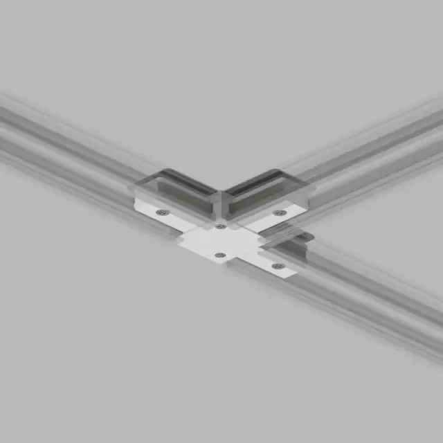 Соединитель для однофазного шинопровода Denkirs TR1103-WH DK TRACK WHITE (SOLID BASE) | DK ТРЕК БЕЛЫЙ (СОЛИД БЕЙС), ракурс 2