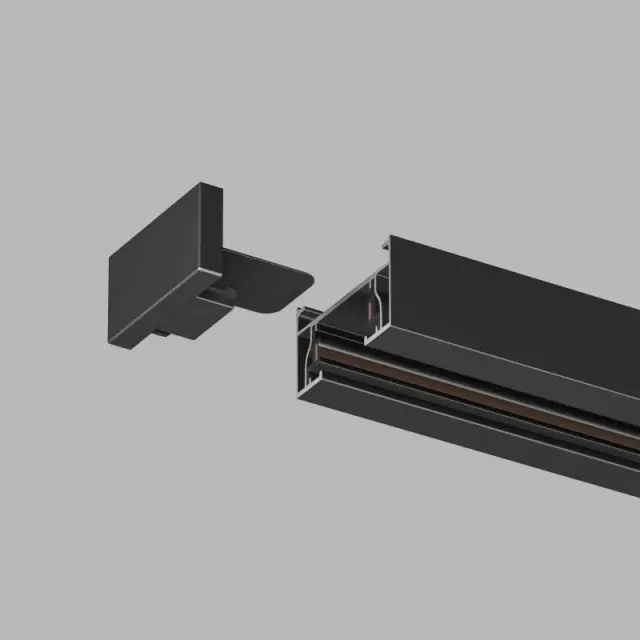 Заглушка для однофазного шинопровода Denkirs TR1107-BK DK TRACK BLACK (SOLID BASE) | DK ТРЕК ЧЕРНЫЙ (СОЛИД БЕЙС), ракурс 2