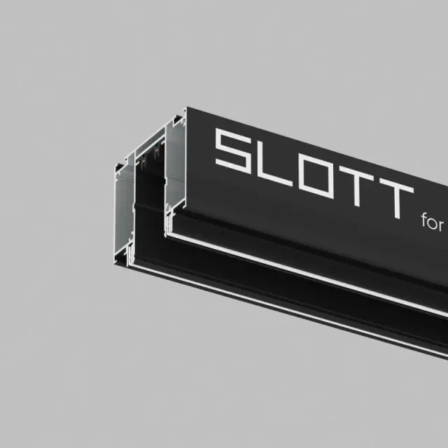 Однофазный шинопровод Denkirs TR2014-BK SMART SLOTT | СМАРТ СЛОТТ — черный