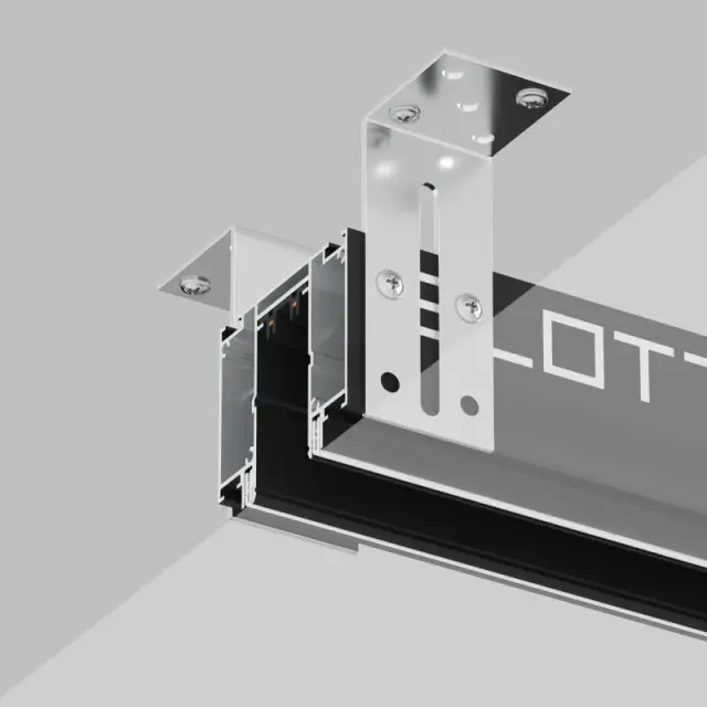 Однофазный шинопровод Denkirs TR2014-BK SMART SLOTT | СМАРТ СЛОТТ — черный, ракурс 6