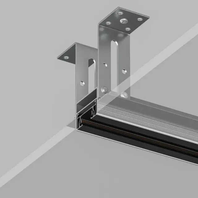 Профиль для шинопроводов Denkirs TR3020-AL SOLID HIDE | СОЛИД ХАЙД — алюминий, ракурс 4