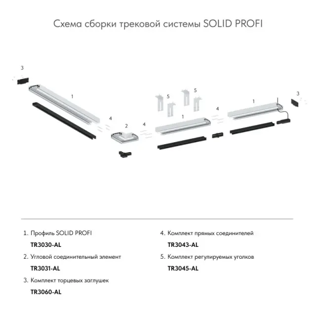 Заглушка для однофазного шинопровода Denkirs TR3060-AL SOLID PROFI | СОЛИД ПРОФИ — серый, ракурс 4