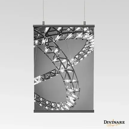 Люстра Divinare 1030/02 SP-144 GALASSIA — хром, ракурс 3