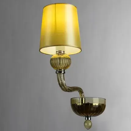 Бра Divinare 1154/02 AP-1 BILANCIA — янтарный, ракурс 2