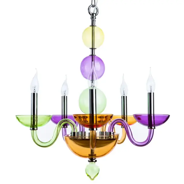Люстра Divinare 1156/01 LM-5 LETIZIA — цветной