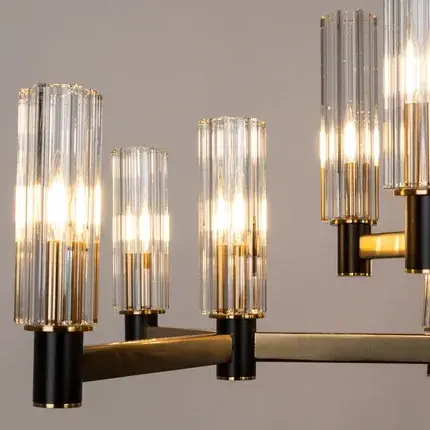 Люстра Divinare 2654/17 LM-12 BAROLO — латунь, ракурс 3