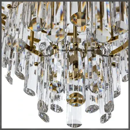 Люстра Divinare 3511/17 LM-16 ROSIE — латунь, ракурс 5