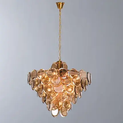 Люстра Divinare 7566/01 SP-18 CHLOE — золотой, ракурс 2