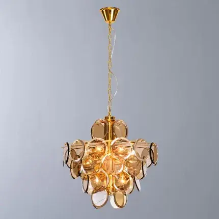 Люстра Divinare 7566/01 SP-8 CHLOE — золотой, ракурс 2