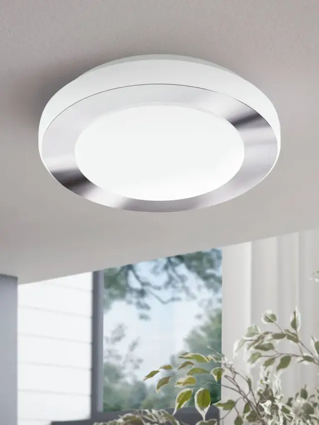 Влагозащищенный светильник для ванной Eglo 95282 LED CARPI — никель, ракурс 2