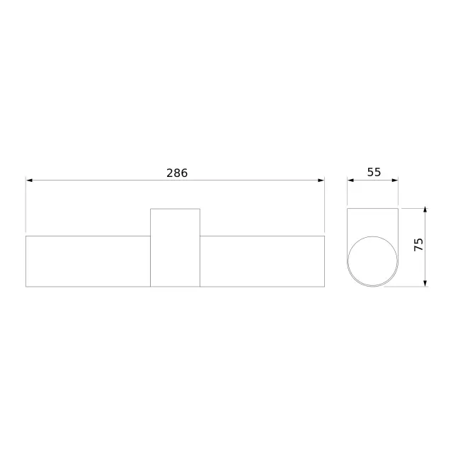 Бра Elektrostandard Round 2 х 42W хром/(a031603) ROUND, ракурс 2