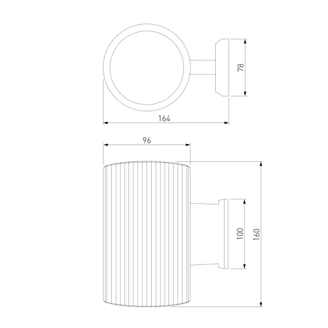 Уличный светильник Elektrostandard 1404 Techno черный/(a033491) STRICT, ракурс 4