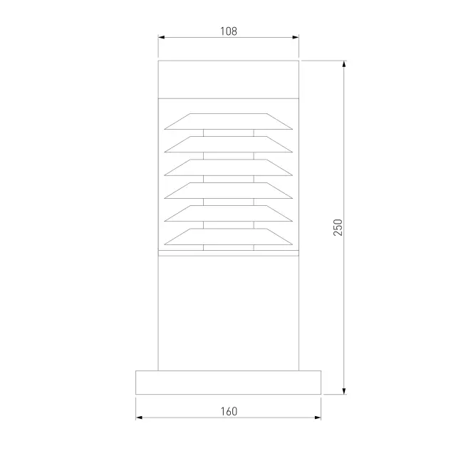 Уличный светильник Elektrostandard 1508 Techno черный/(a035096) STRADA, ракурс 7