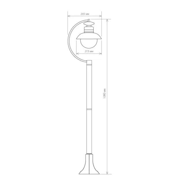 Уличный светильник Elektrostandard GL 3002F черный/(a038485) TALLI, ракурс 5