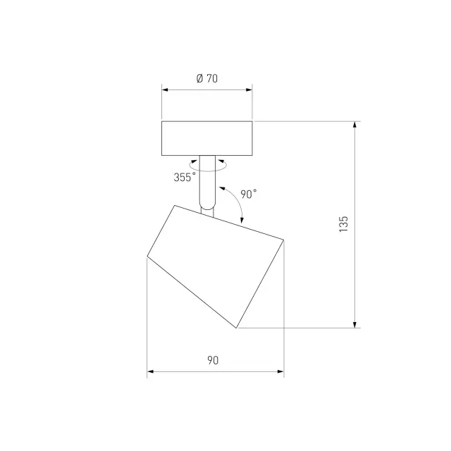 Спот Elektrostandard DLR025 5W 4200K белый матовый/(a039691) SNAPPY, ракурс 3