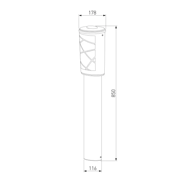 Уличный светильник Elektrostandard GL 1017F/(a039861) PREMIER — черный, ракурс 4