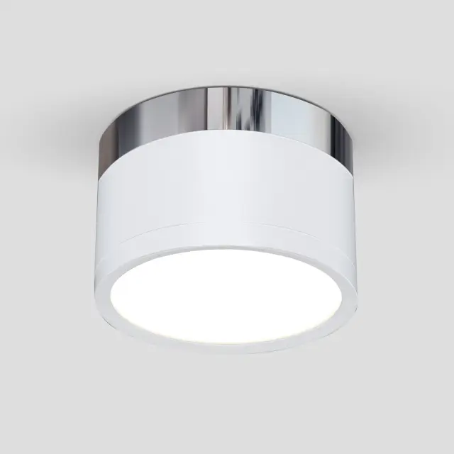 Точечный светильник Elektrostandard DLR029 10W 4200K белый матовый/хром/(a040666)