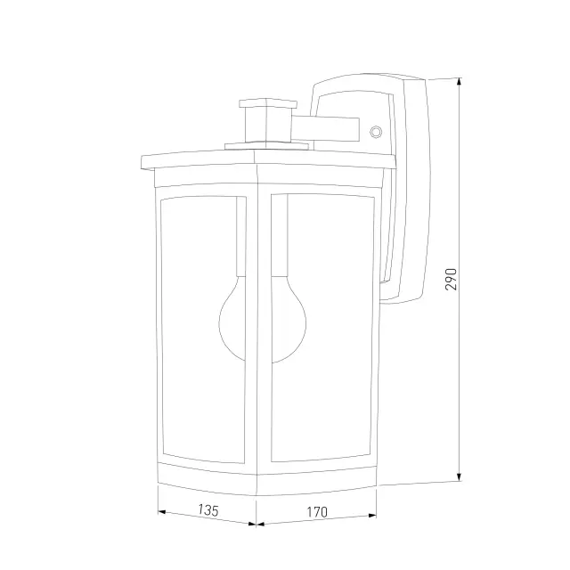 Уличный светильник Elektrostandard GL 1006D/(a047202) LAME — коричневый, ракурс 3