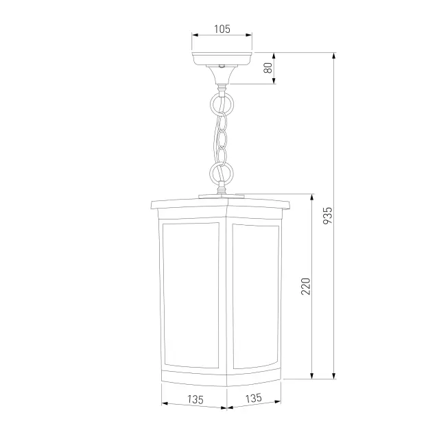 Уличный светильник Elektrostandard GL 1006H/(a047204) LAME — коричневый, ракурс 4