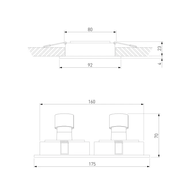 Точечный светильник Elektrostandard 1091/2/(a047722) GLIM S — белый, ракурс 5