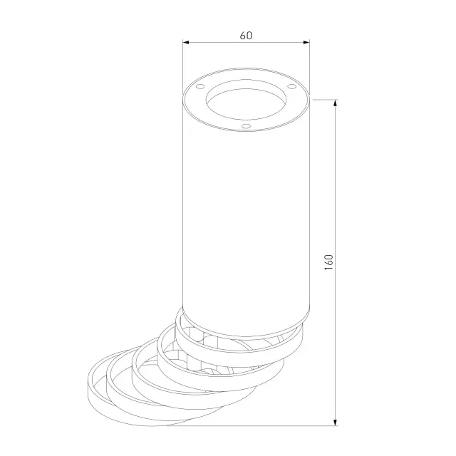Точечный светильник Elektrostandard DLN102 GU10/(a047747) — черный, ракурс 5