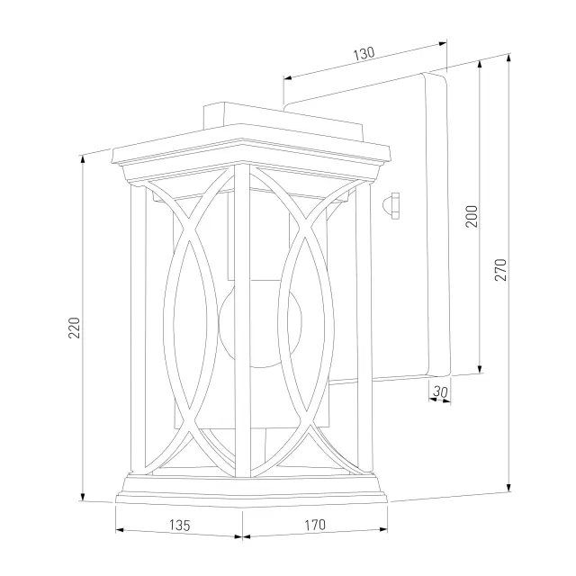 Уличный светильник Elektrostandard GL 1026D/(a048172) SPICA — бронза, ракурс 3