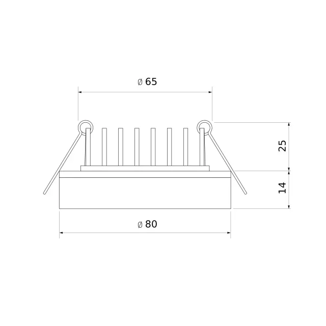 Точечный светильник Elektrostandard DSKR80 5W 4200K/(a049707) ASTER — черный, ракурс 4