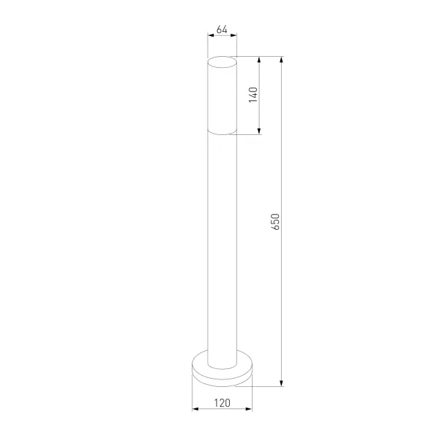Уличный светильник Elektrostandard 1419 TECHNO/(a049720) GLAS — черный, ракурс 3