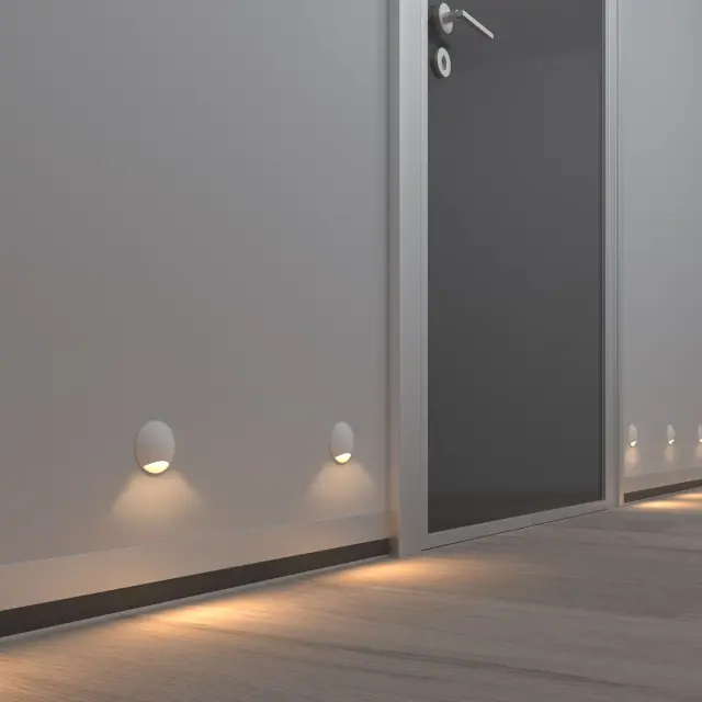 Встраиваемый в стену светильник Elektrostandard MRL LED 1104 белый/(a049745) STEP 3, ракурс 5