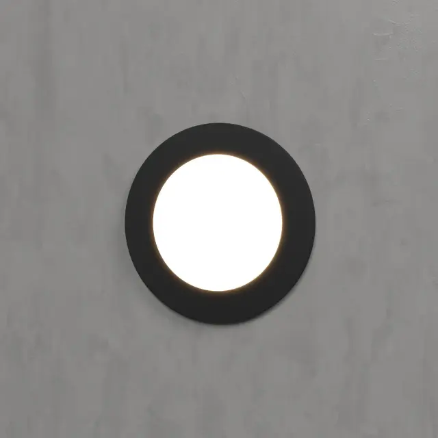Встраиваемый в стену светильник Elektrostandard MRL LED 1108 чёрный/(a049754) STEP 5 — черный, ракурс 2