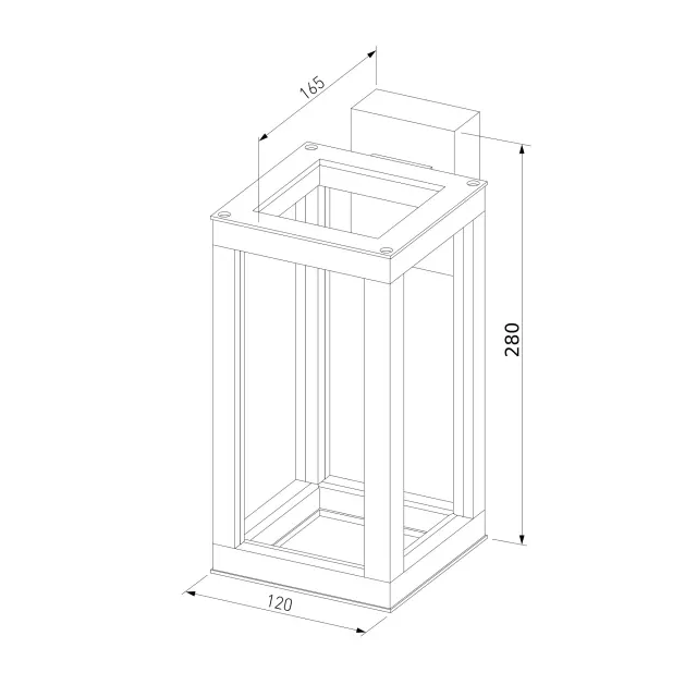 Уличный светильник Elektrostandard 1527 TECHNO LED черный/(a051855) FRAME, ракурс 6