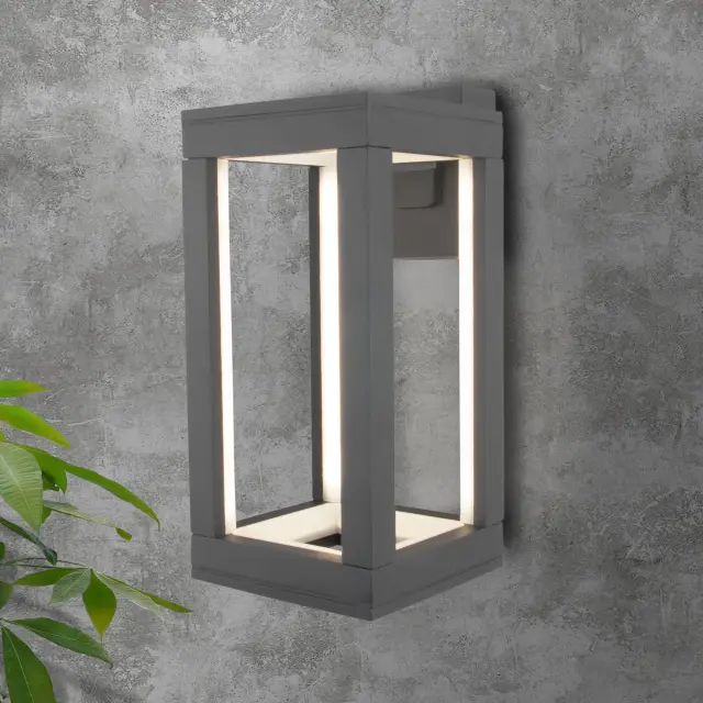 Уличный светильник Elektrostandard 1527 TECHNO LED серый/(a051856) FRAME, ракурс 3