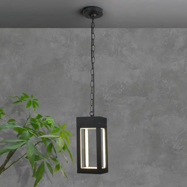 Уличный светильник Elektrostandard 1528 TECHNO LED черный/(a051857) FRAME, ракурс 4