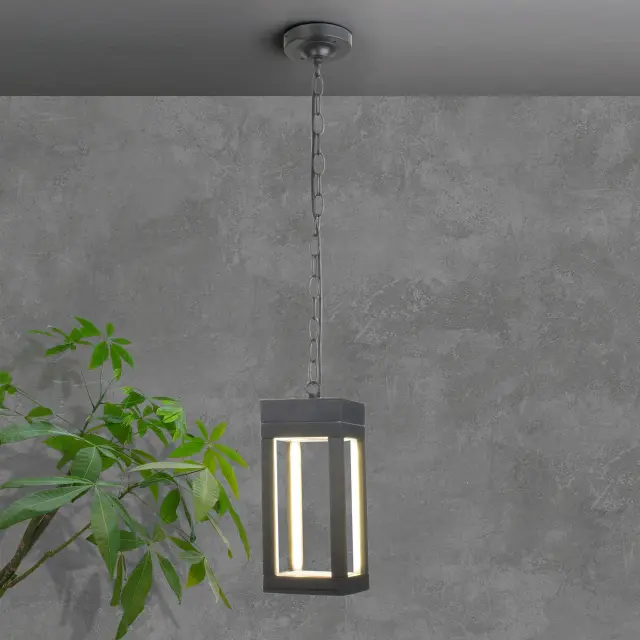 Уличный светильник Elektrostandard 1528 TECHNO LED серый/(a051858) FRAME, ракурс 4