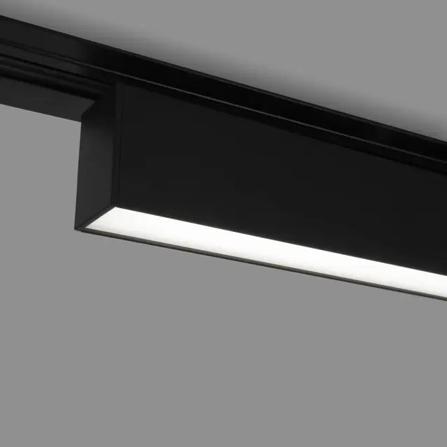 Трековый светодиодный светильник для однофазного шинопровода X-Line 20W 4200K черный матовый X-Line черный матовый 20W 4200K (LTB54) однофазный, ракурс 3