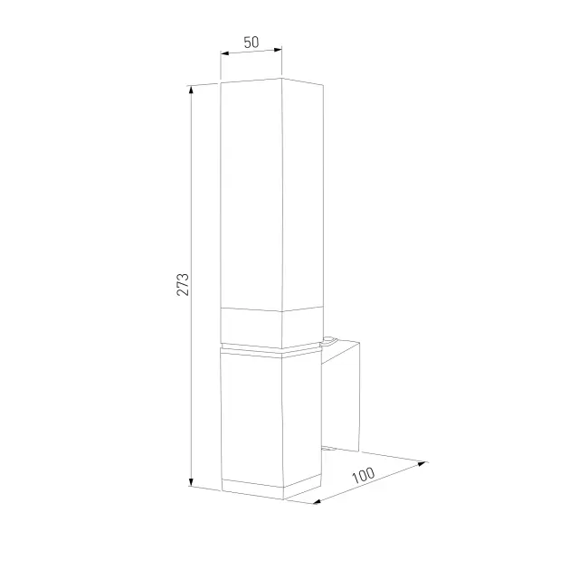 Уличный светильник Elektrostandard 1534 TECHNO LED/(a052857) TECHNO — серый, ракурс 4