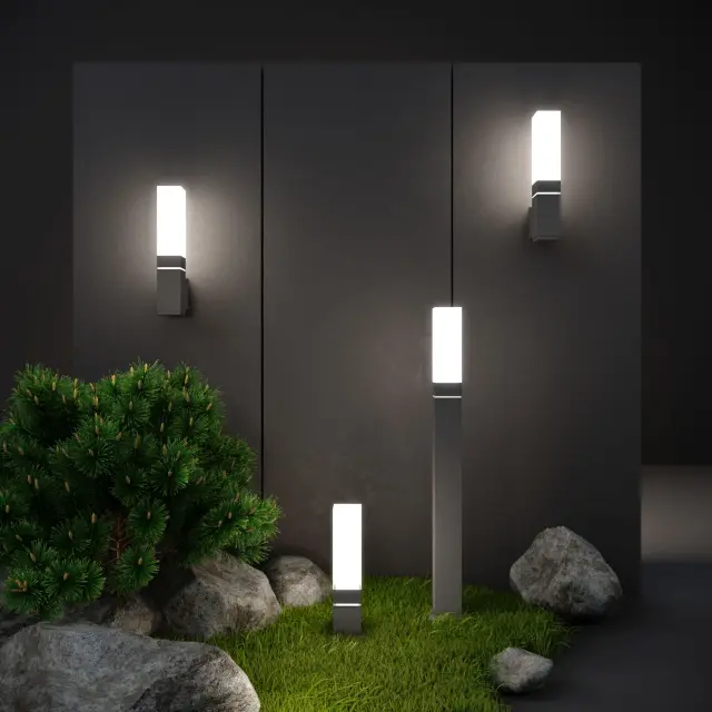 Уличный светильник Elektrostandard 1537 TECHNO LED/(a052861) TECHNO — серый, ракурс 2