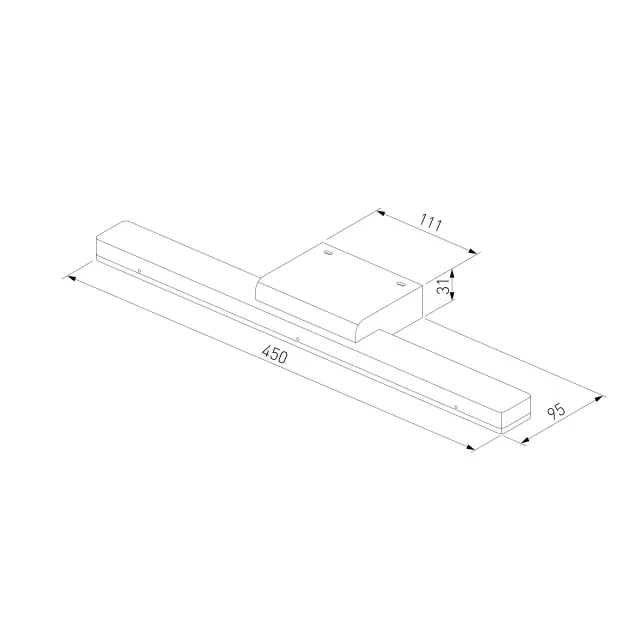 Подсветка для картин/зеркал Elektrostandard MRL LED 1111/(a052871) PROTECT — черный, ракурс 4