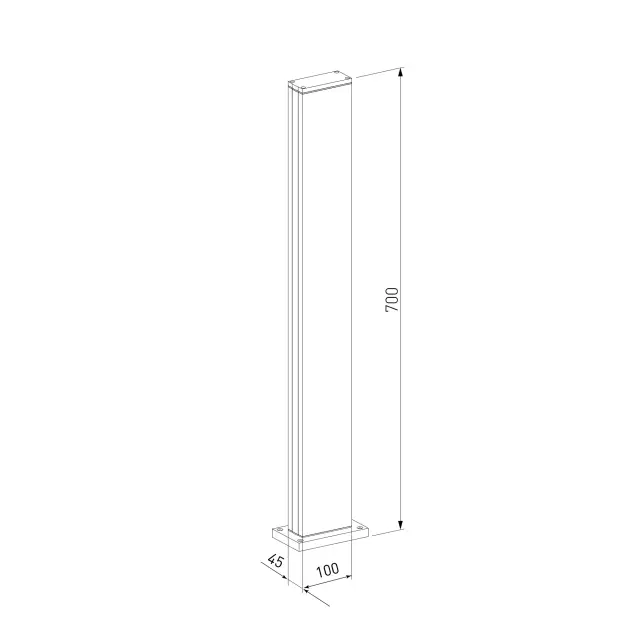 Уличный светильник Elektrostandard 1538 TECHNO LED серый/(a053317) FLAT, ракурс 5