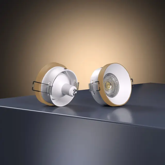 Точечный светильник Elektrostandard 112 MR16 белый/золото/(a053338) DISCUS, ракурс 5