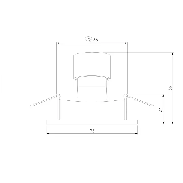 Точечный светильник Elektrostandard 112 MR16 белый/золото/(a053338) DISCUS, ракурс 7