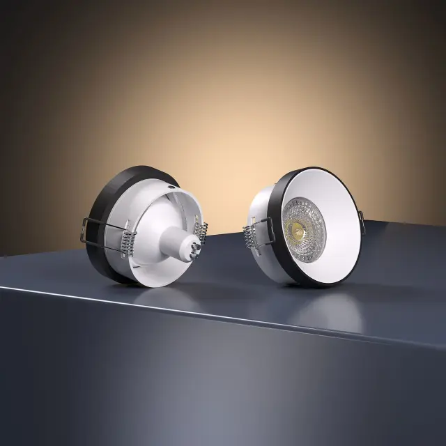 Точечный светильник Elektrostandard 112 MR16 белый/черный/(a053339) DISCUS, ракурс 3