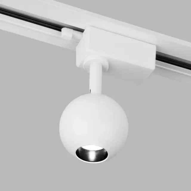 Трековый светодиодный светильник для однофазного шинопровода Ball Белый 8W 4200K LTB76, ракурс 2