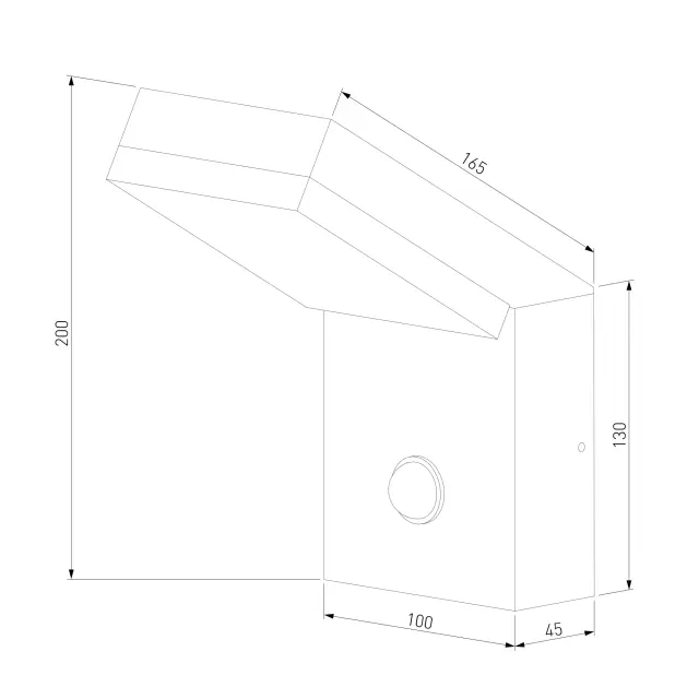 Уличный светильник Elektrostandard 1541 TECHNO LED серый/(a053947) SENSOR, ракурс 4