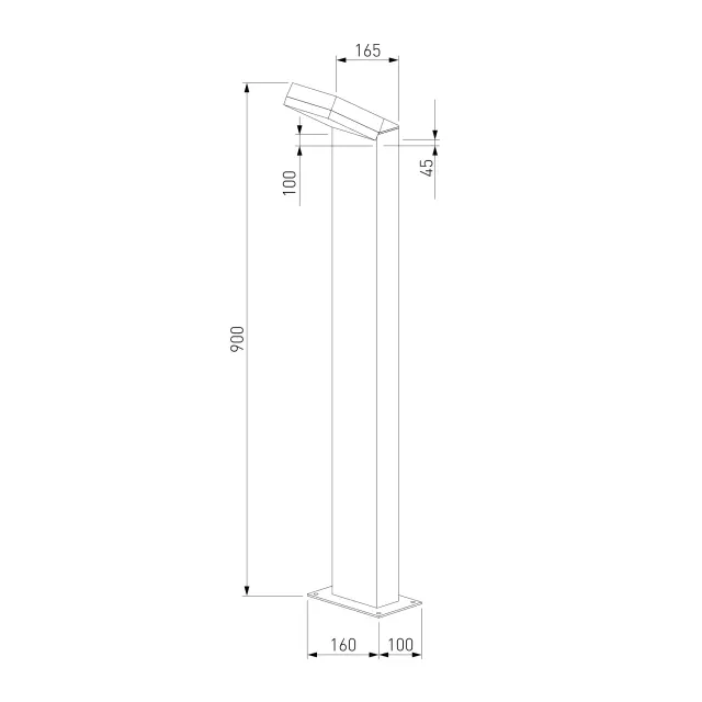 Уличный светильник Elektrostandard 1542 TECHNO LED черный/(a053948) SENSOR, ракурс 6