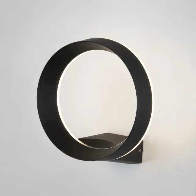 Уличный светильник Elektrostandard 1710 TECHNO LED черный/(a054933) RING, ракурс 3
