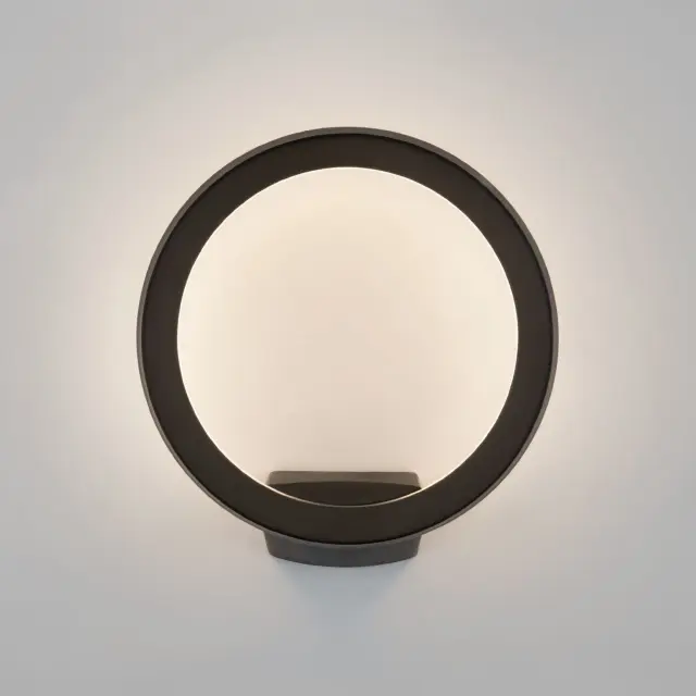Уличный светильник Elektrostandard 1710 TECHNO LED черный/(a054933) RING, ракурс 5